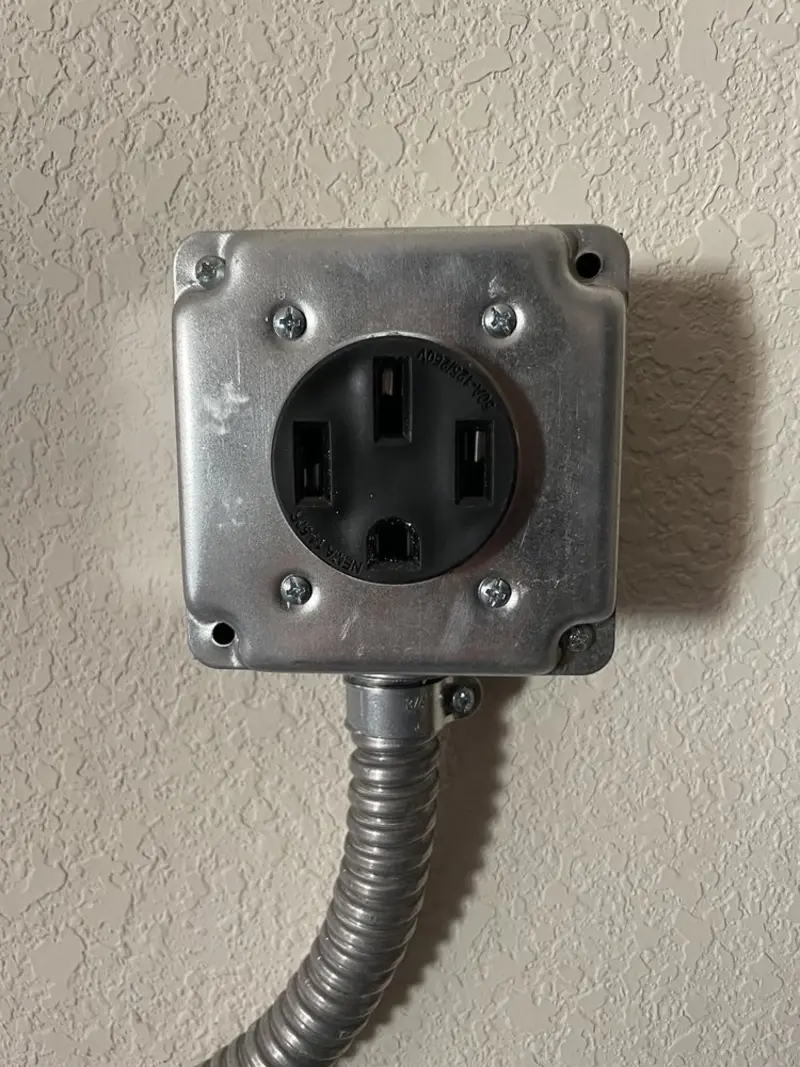 NEMA 14-50 outlet installed for Smart Home Electrical in Hainesville